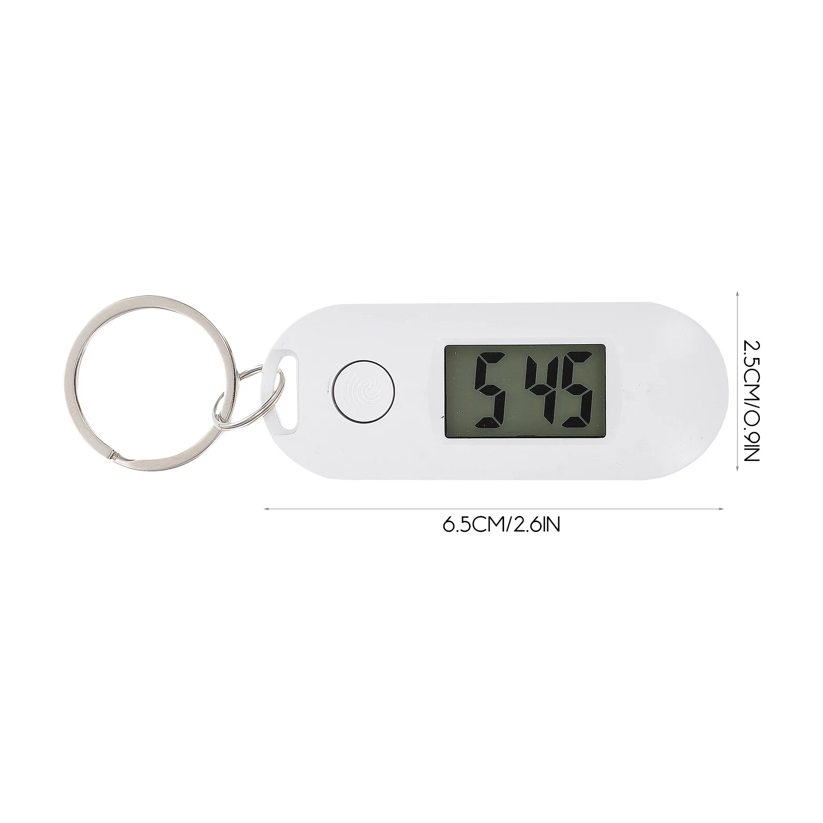 Digital Watch Keychain Lightweight Plastic Electronic Watch for Exam Study Mute Operation Compact Design for Everyday Carry