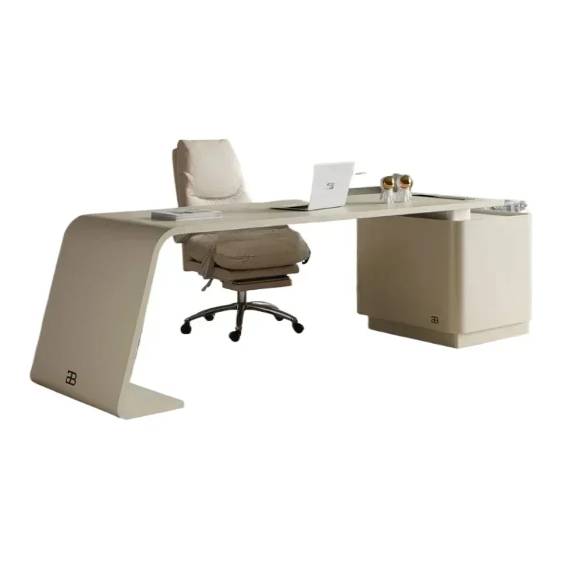 Living room long desk French computer study boss calligraphy table cream wind