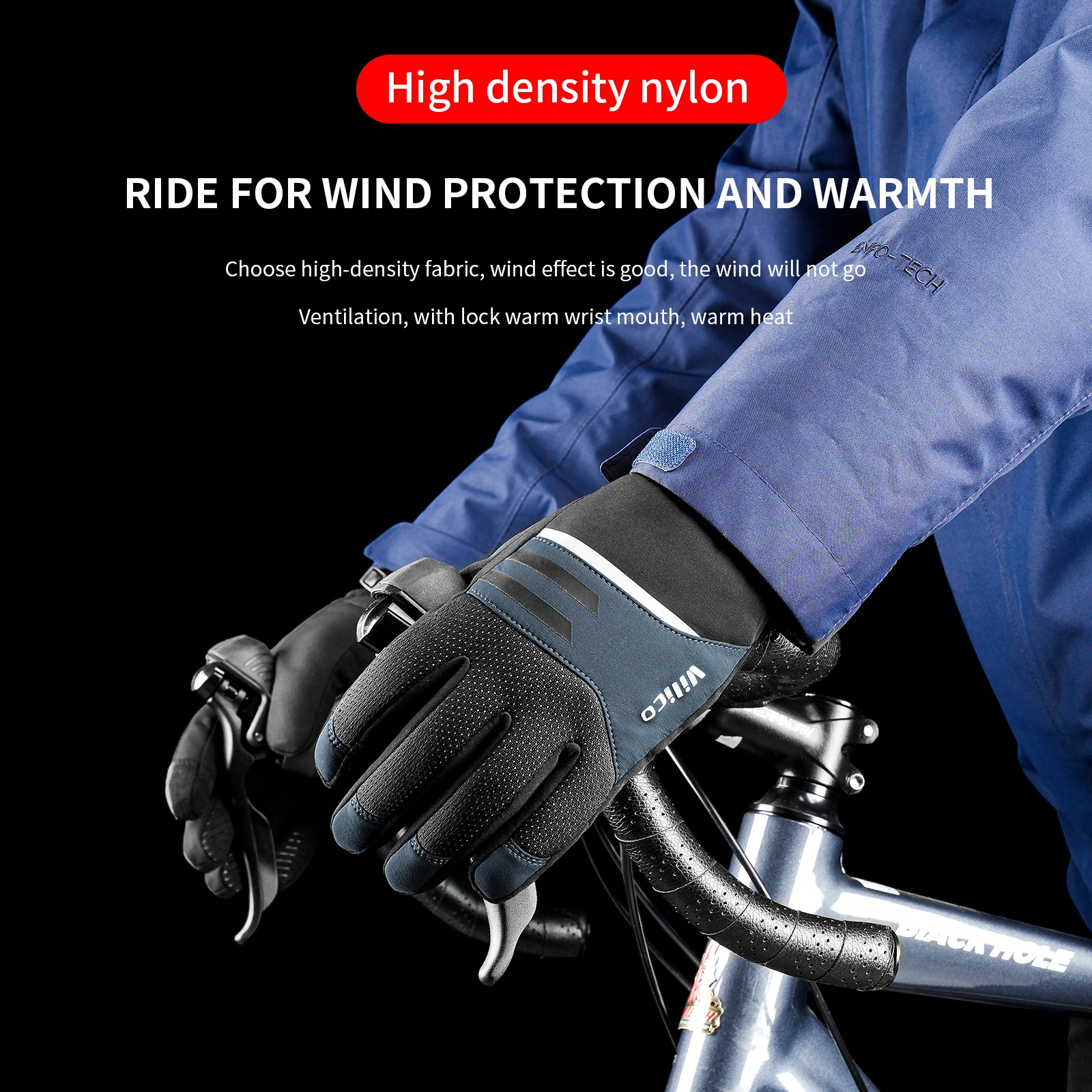 Waterproof Warm Gloves Handlebar Cover Winter Bike Windshield Cycling Gloves Windproof Warm Handle Thickened Gloves