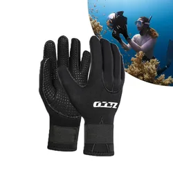 Guantes de buceo de 3/5mm, traje de neopreno Flexible, antideslizante, térmico, para esnórquel, pesca submarina, Rafting, Remo