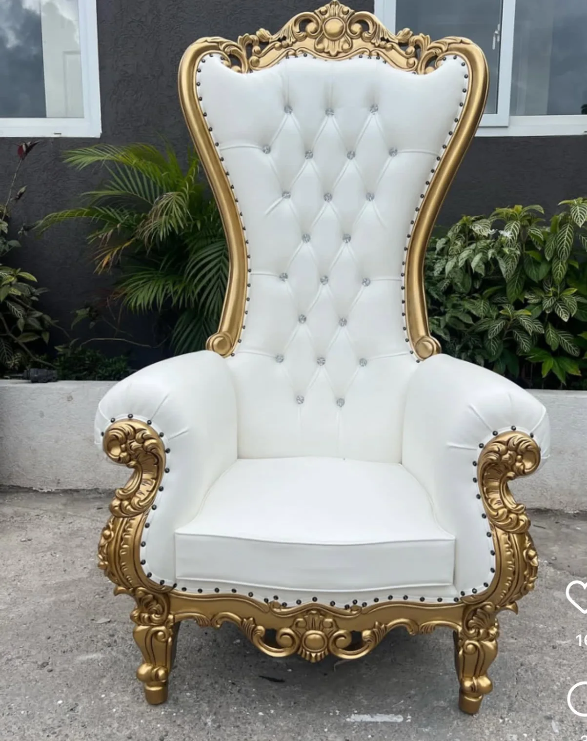 FSDKX  Flowers Hotel Wedding Event Party Stainless Steel Decoration Bride and Setluxury Two Seater Sofa Wedding White