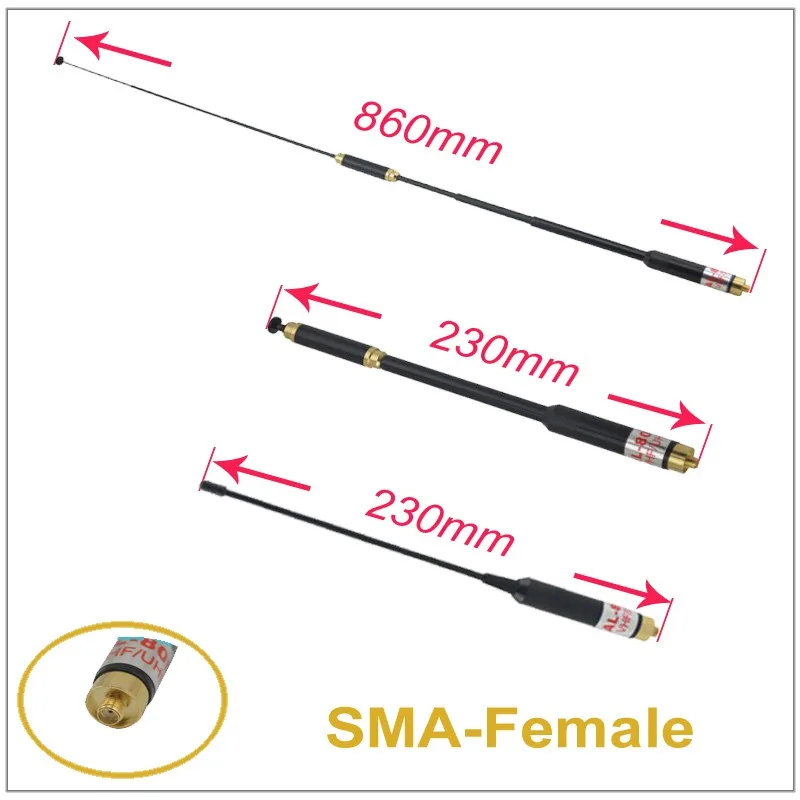 1PC AL-800BNC SMA-M SMA-F dual frequency 144/430mhz high gain antenna is suitable for Kenwood tyt hyt Baofeng walkie-talkie