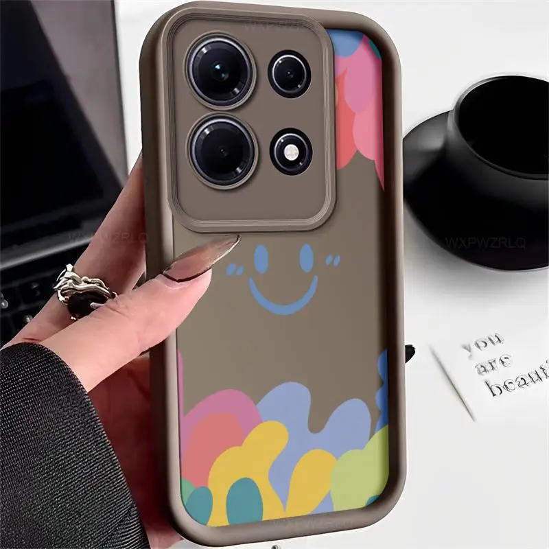 Smiley Face Phone Case For Infinix Note 30 Note30 Pro VIP Graffiti All Inclusive Shock-absorbing Silicone Soft Back Cover