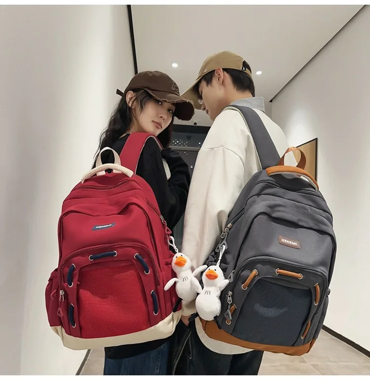 Fashion Backpack Women Large Capacity Waterproof Laptop backpacks Unisex College School Bags Trendy Cool Netbag Travel Book bags