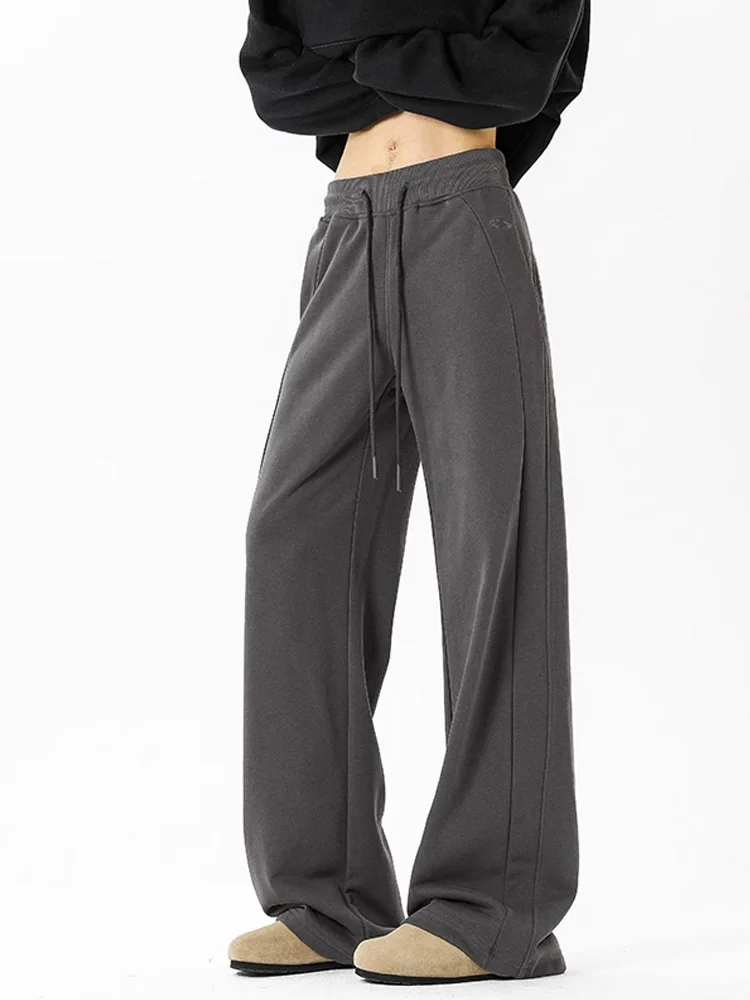 

Мужские повседневные спортивные брюки с глубокими глазами Cleanfit Bend Knife, широкие мужские повседневные спортивные брюки, свободные леггинсы прямого кроя, осень-зима, тяжелые свободные леггинсы Du