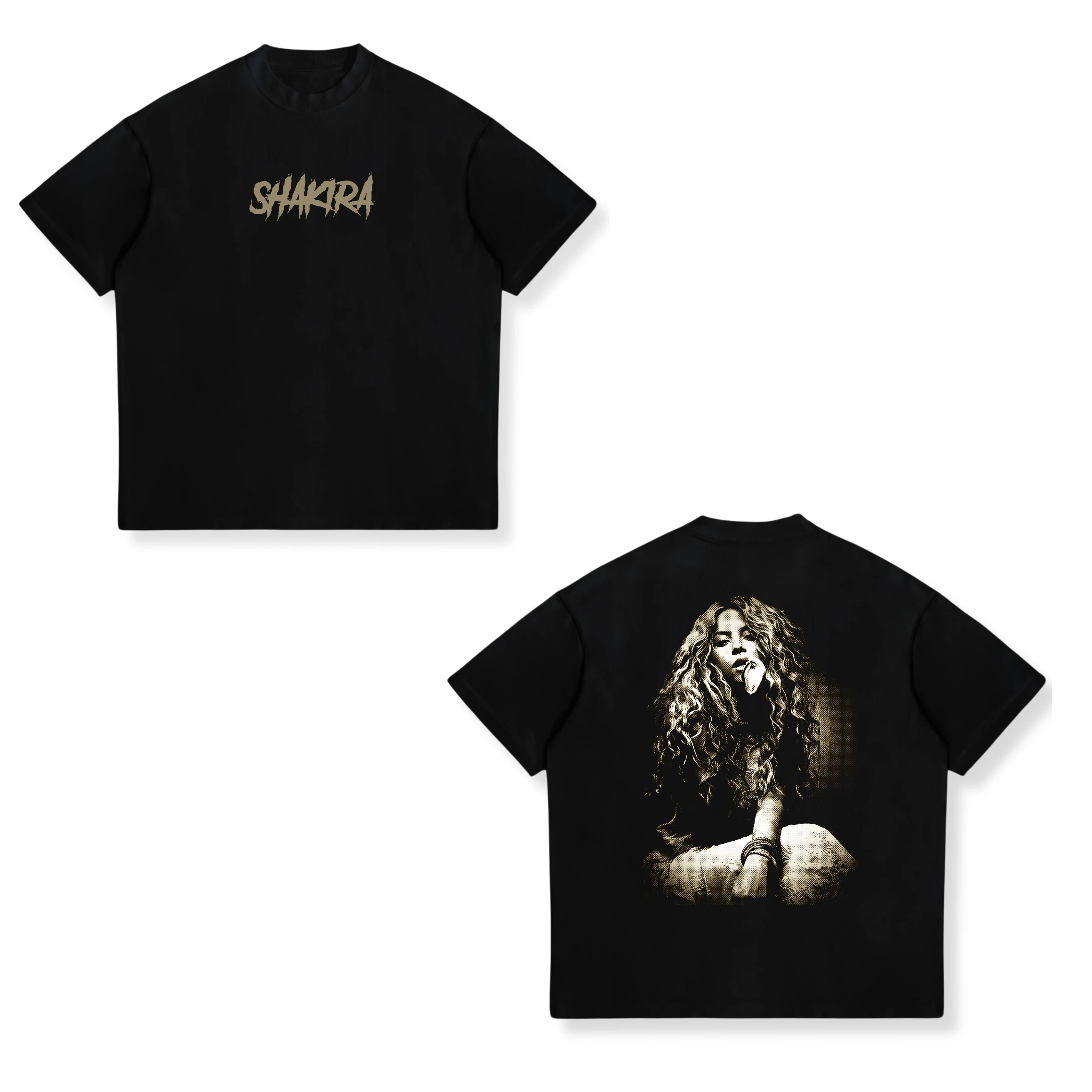 Hot Sale Shakira Album Cover Poster Graphic Print T-shirt Men Women O-neck Cotton Streetwear Fashion Loose Casual Oversized Top