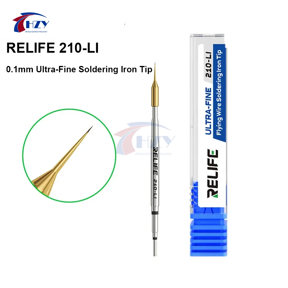 

RELIFE 210-LI 0.1mm Ultra-Fine Soldering Iron Tip Special For Screen Jumper Rapid Temperature Rise For 210 Soldering Station