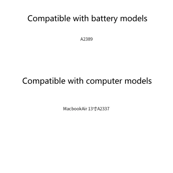 A2389 Battery For Apple MacBook Air 13" Touch A2337 2020 2021 EMC3302 A2337 EMC3598 MGN63LL MGN73LL MWTJ2 49.9WH