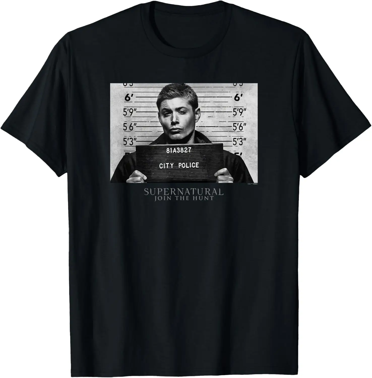 Dean Winchester City Police Mugshot Portrait T-Shirt