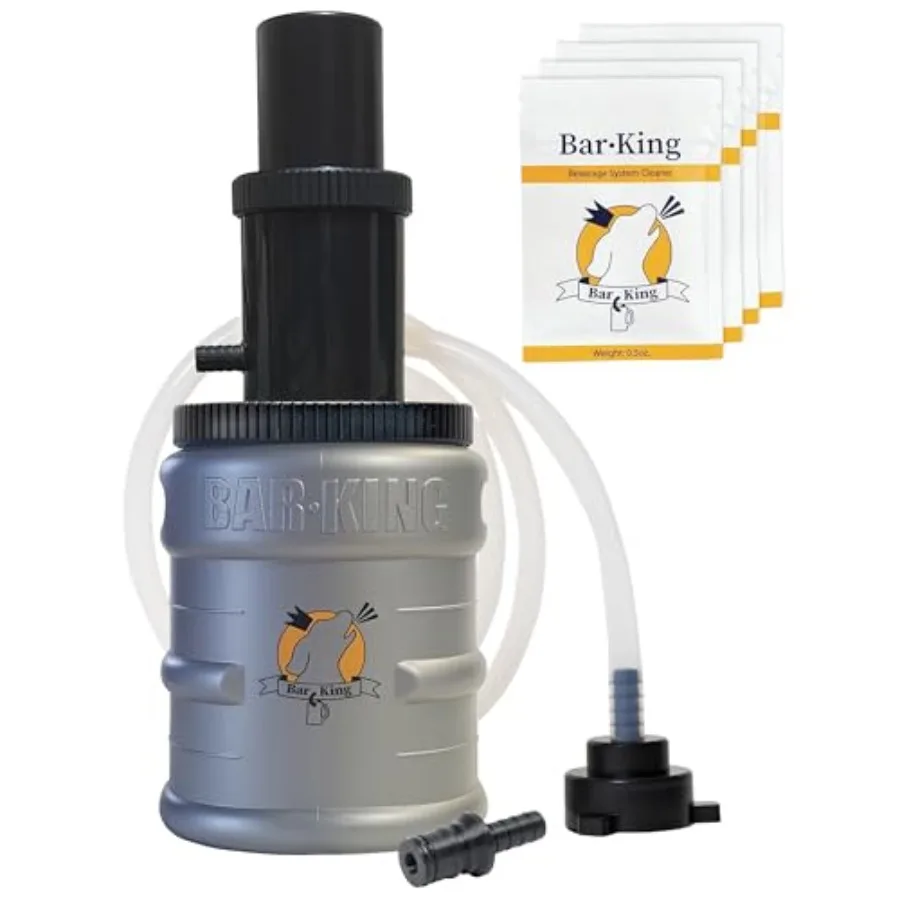 Kit de limpieza de líneas de cerveza para Kegerator de conexión rápida Bar-King. Limpias las líneas de cerveza de forma sencilla como si cambiases un barril. Incluye limpieza