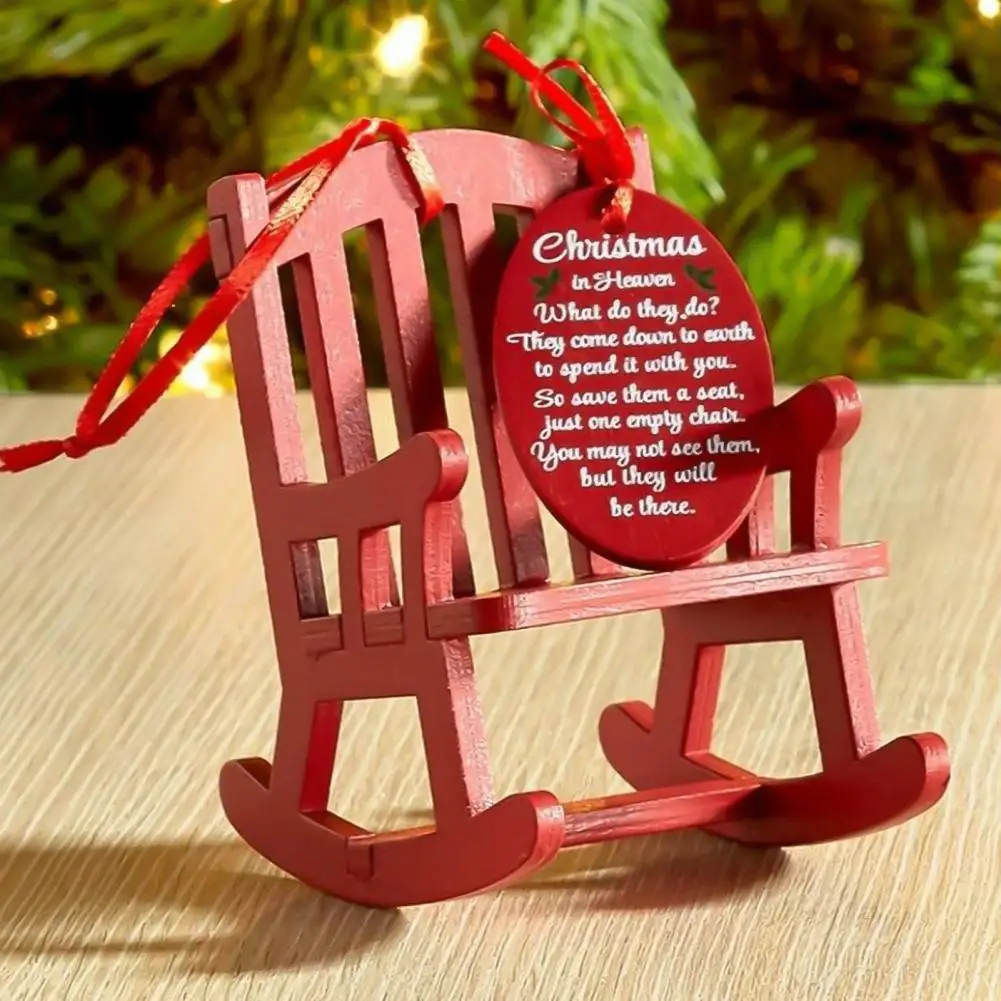 Mini Rocking Chairs Lightweight Rocking Chair Wide Application Firmly Structure  Durable Mini Wooden Chair Hanging Ornament