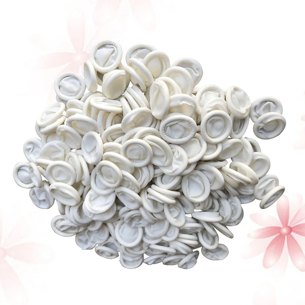 

700pcs Disposable Latex Fingertip Protectors Flexible Finger Cots Anti-Static Protective Covers For Nail Art Craft Teachers