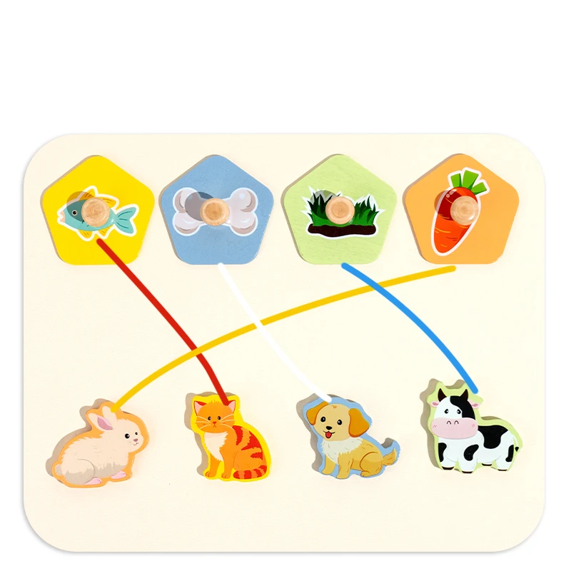 1pcs Children's Hand Scratch Board 3D Puzzle Food Pairing Wooden Toys for  Kids Baby Montessori Early Education Puzzle Toy