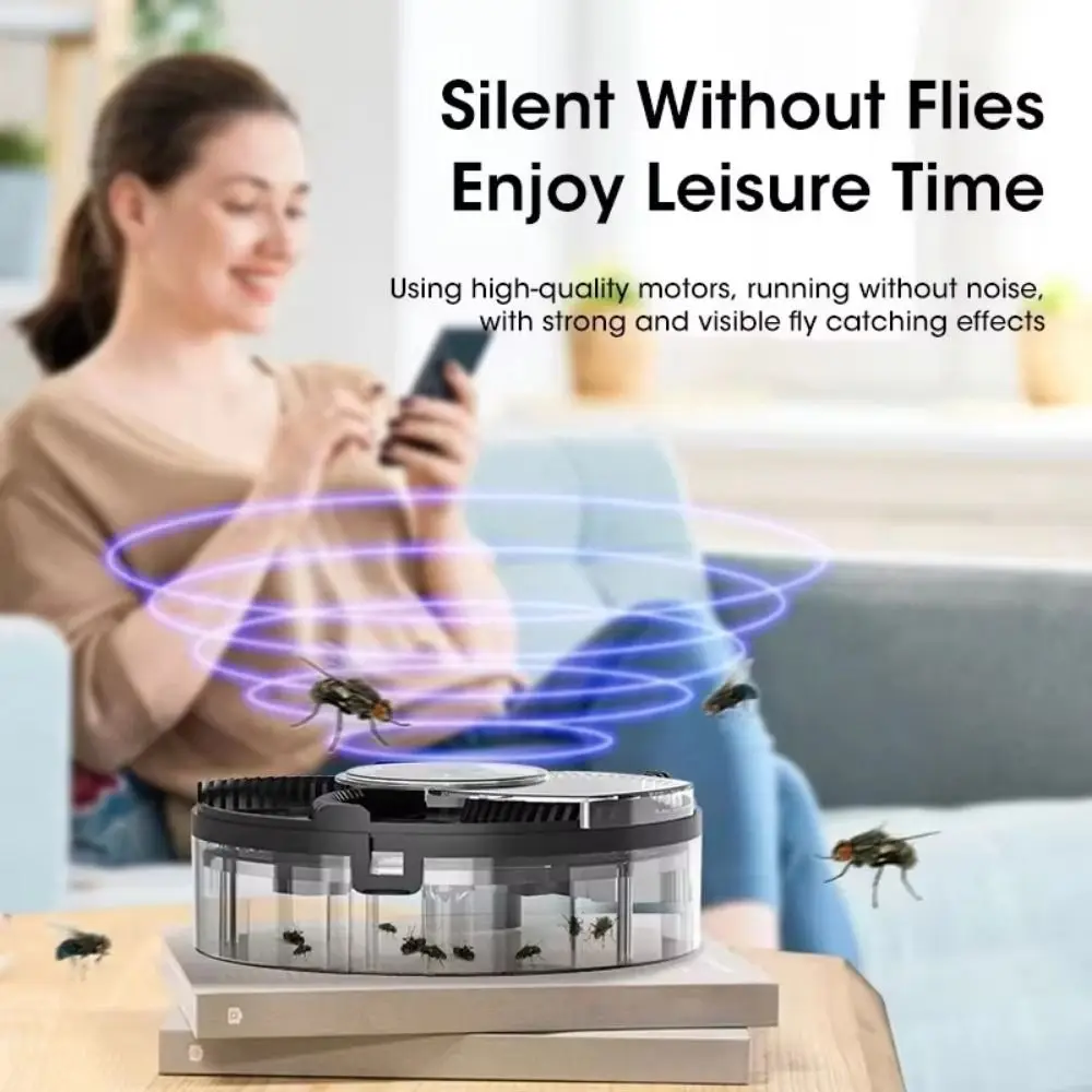 

Portable Automatic Fly Traps Non-Toxic Household Electric Flies Killer Safety Pest Control Fly Mosquito Trap Backyard Terrace