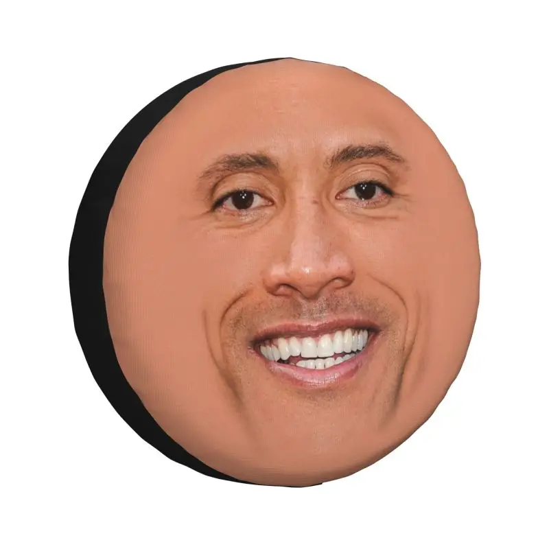 Custom The Rock Dwayne Meme Spare Tire Cover for Toyota Jeep RV SUV Trailer Car Wheel Protector Covers 14