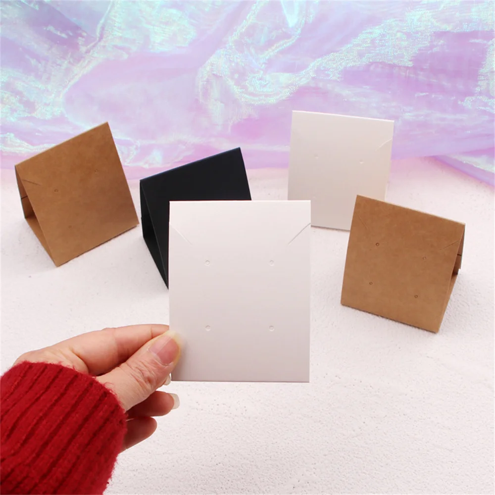 10pcs Necklace Earring Holder Cards Stand Cardboard for Jewelry Display Shop Selling Packaging Organizer Small Business Supplies