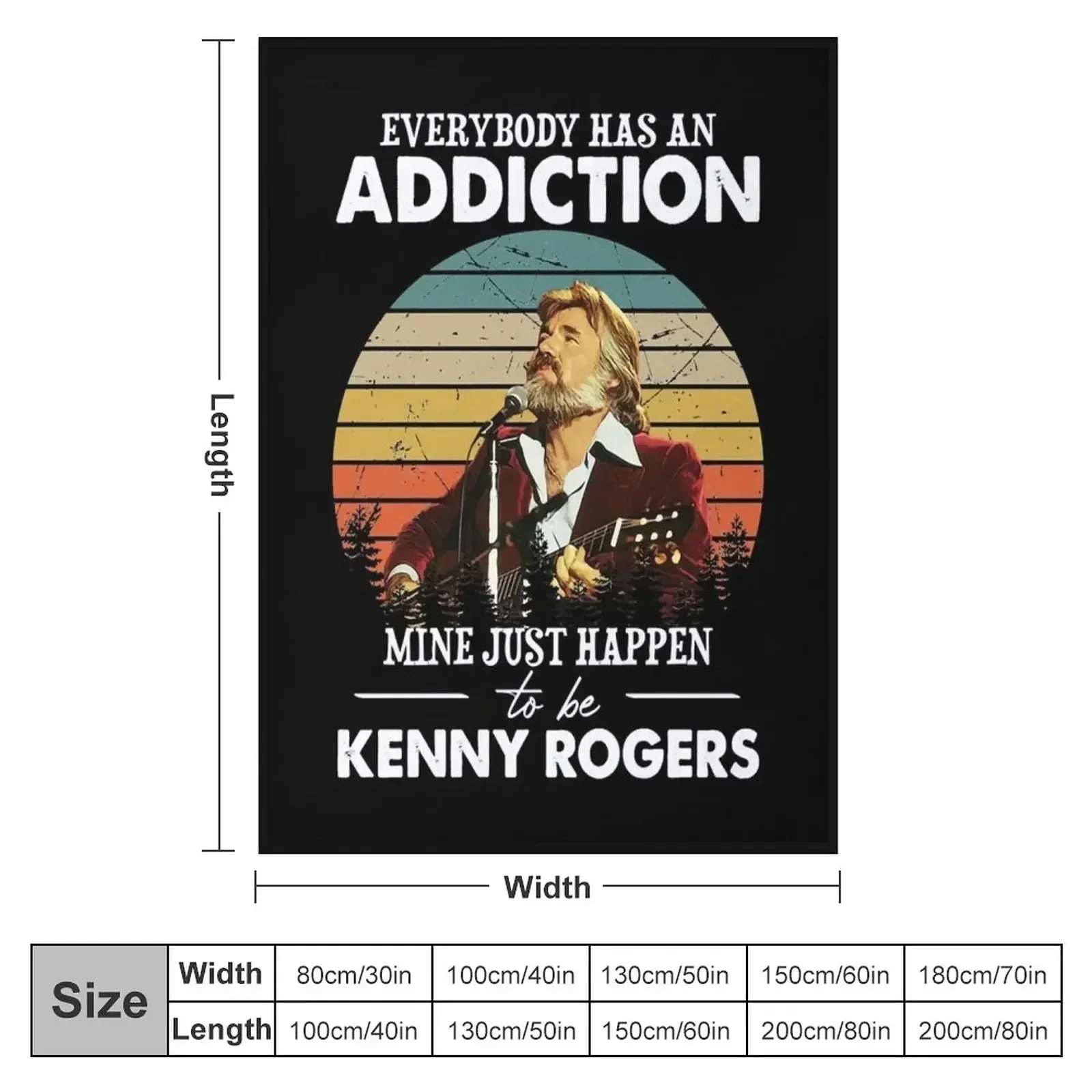 Vintage Addiction Happens To Be Kenny Rogers Throw Blanket Decorative Sofas blankets ands Bed linens Sofa Quilt Blankets