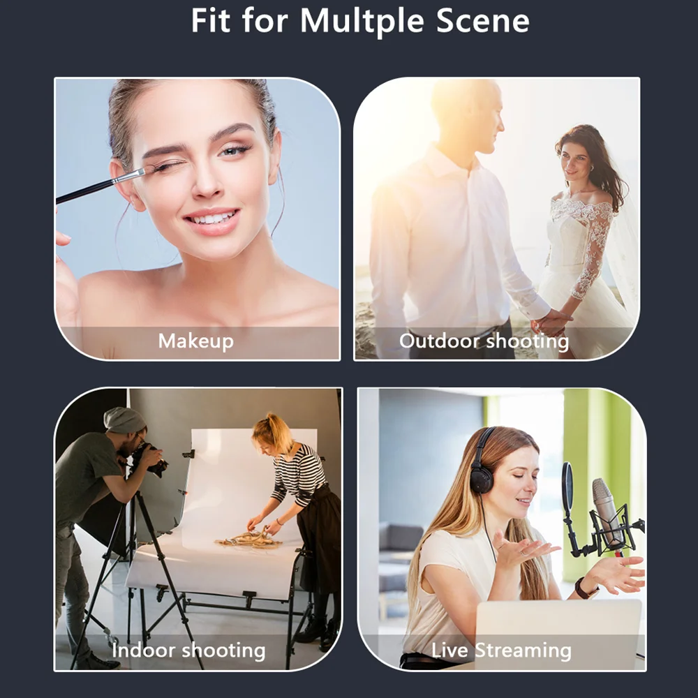 三脚と携帯電話ホルダー付きのledライトリング,写真撮影,youtubeビデオ用