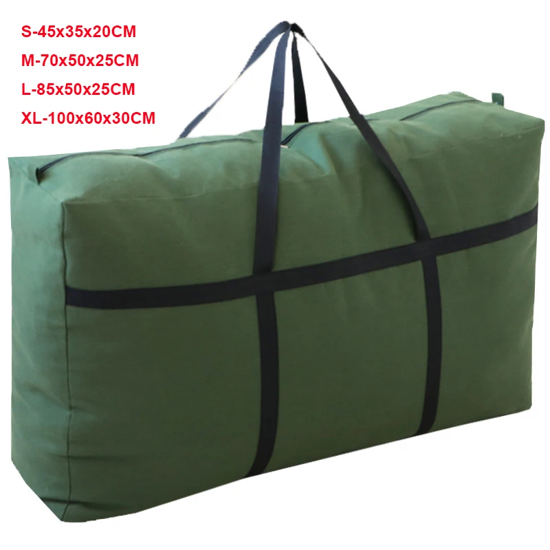 Large Capacity Clothes Quilt Storage Bag Organizer Wardrobe Large Capacity Thickened Canvas Pouch Travel Bag Bedding Accessories