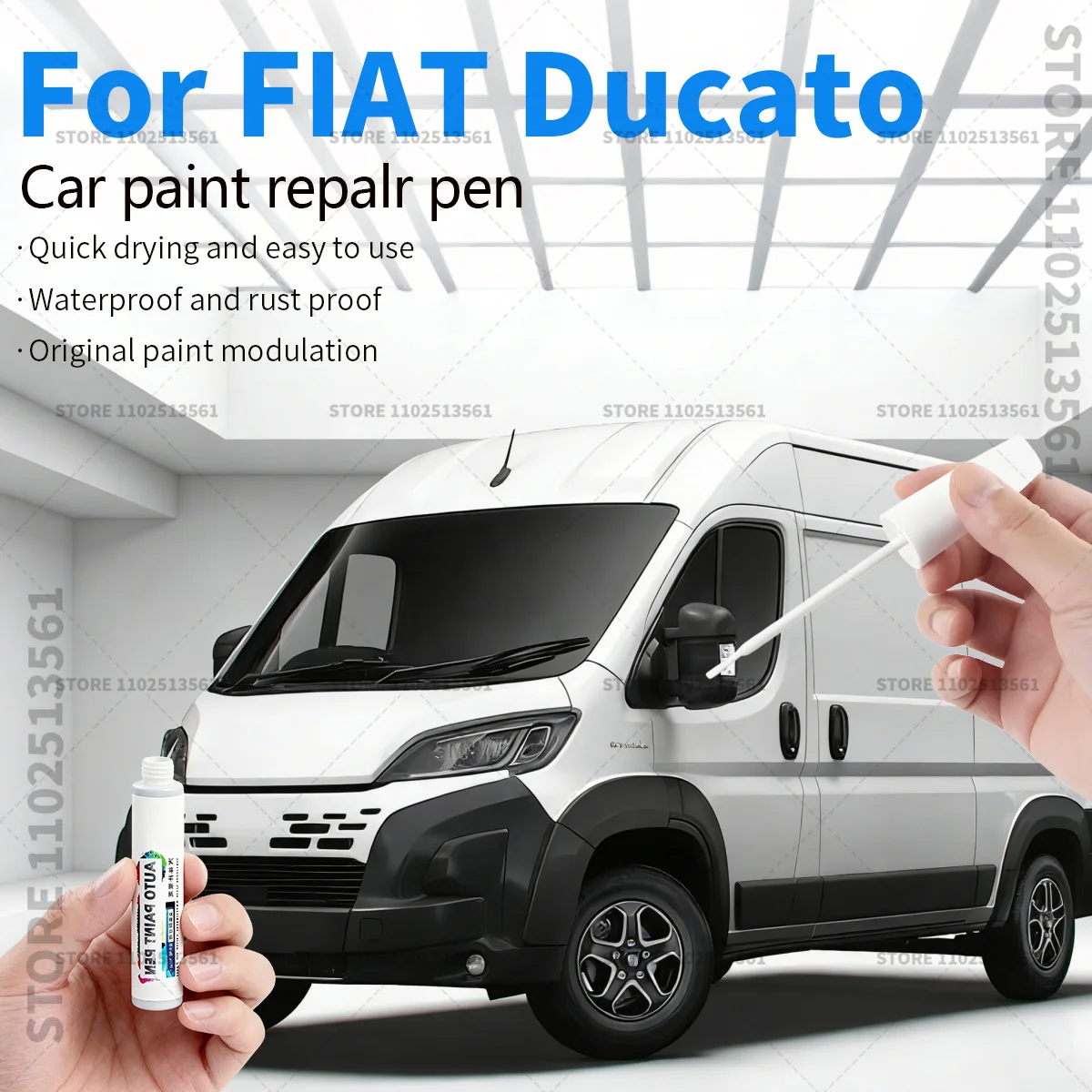 Bolígrafo de reparación de pintura para coche, accesorios de reparación de arañazos de pintura para FIAT Ducato, gris Arote, azul oscuro, Gelato, blanco, negro, rojo Profondo
