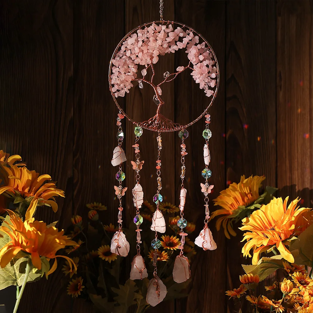 

1PCS Crystal Dream Catcher Rainbow Dreamcatcher Crystal Stone Prism for Garden Patio Porch Balcony Window Home Decoration Gift