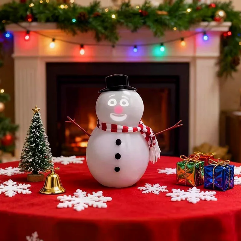 

Мигающий свет Снеговик с говорящим анимированным проектором; Рождественский декор для пения и подарки со встроенным динамиком.