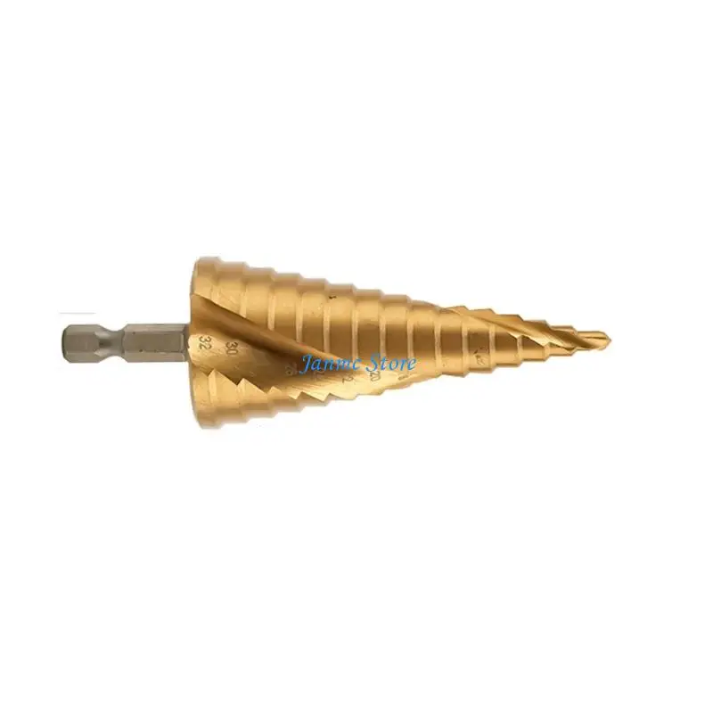 LX0C Step Drill Bit High Speed Steel Hole Cutter Hexagonal Step Cone Drill Bit