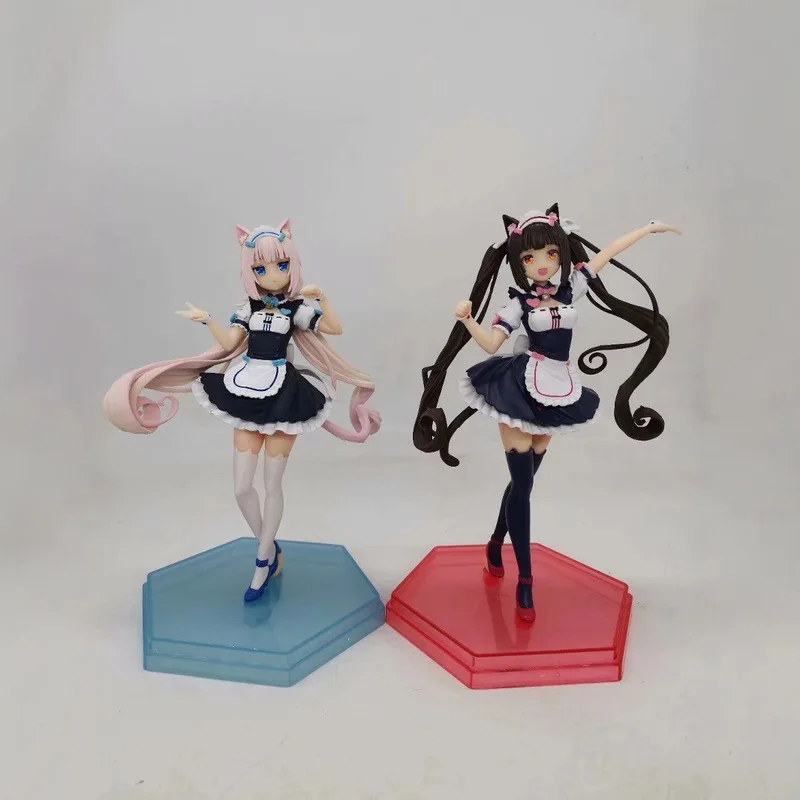 Lovely As A Button Girl Anime Cat Girl Maid Style Figure Desktop Decoration Collectible Statue For Anime Fans Collection Display