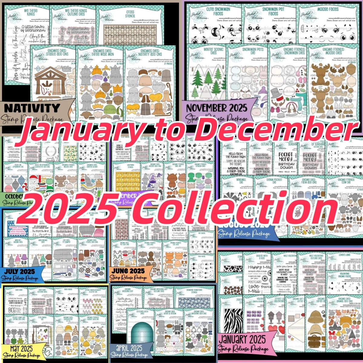 

2025 Collection Metal Cutting Dies Clear Stamps Stencil For DIY Making Card Scrapbook Embossed Paper Album Supplies Template