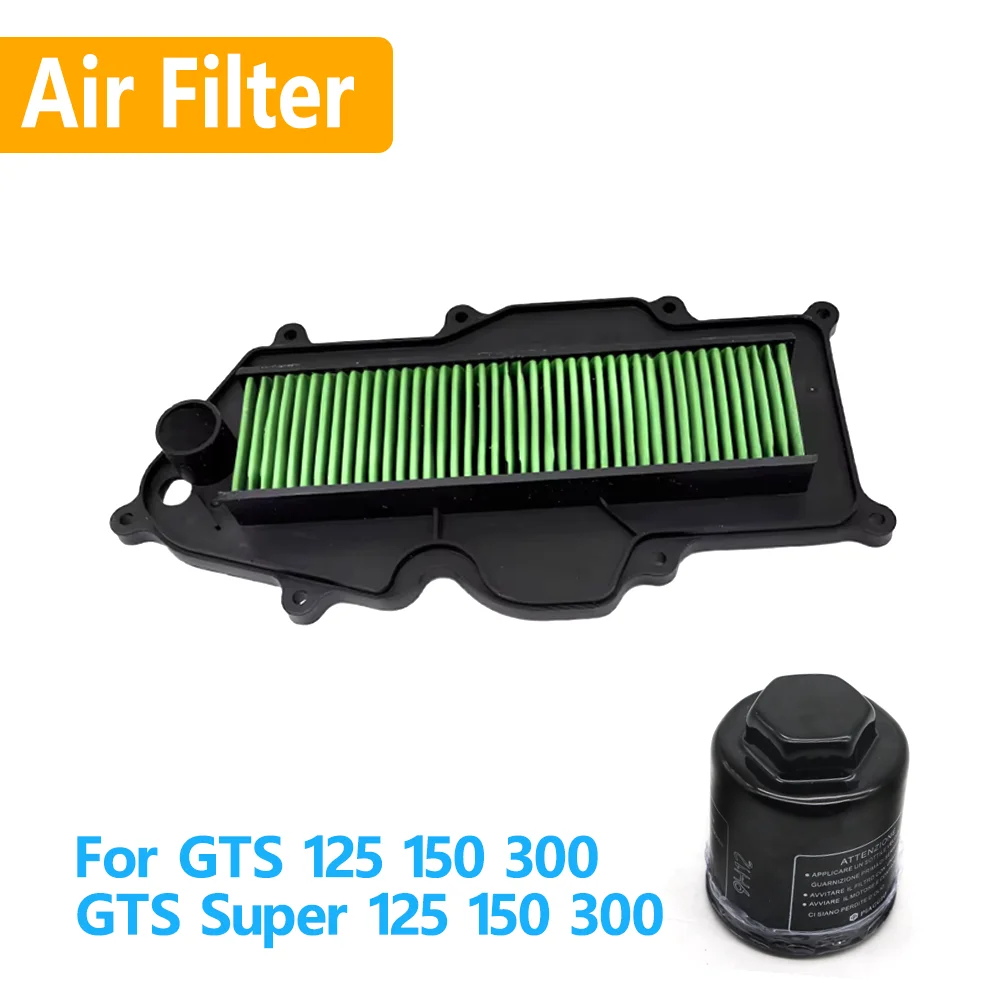 

Воздушный фильтр для мотоцикла, очиститель масляного фильтра, очиститель впускного отверстия для Vespa GTS Super 125 150 300 4T 4V ie ABS E3 2016-2020