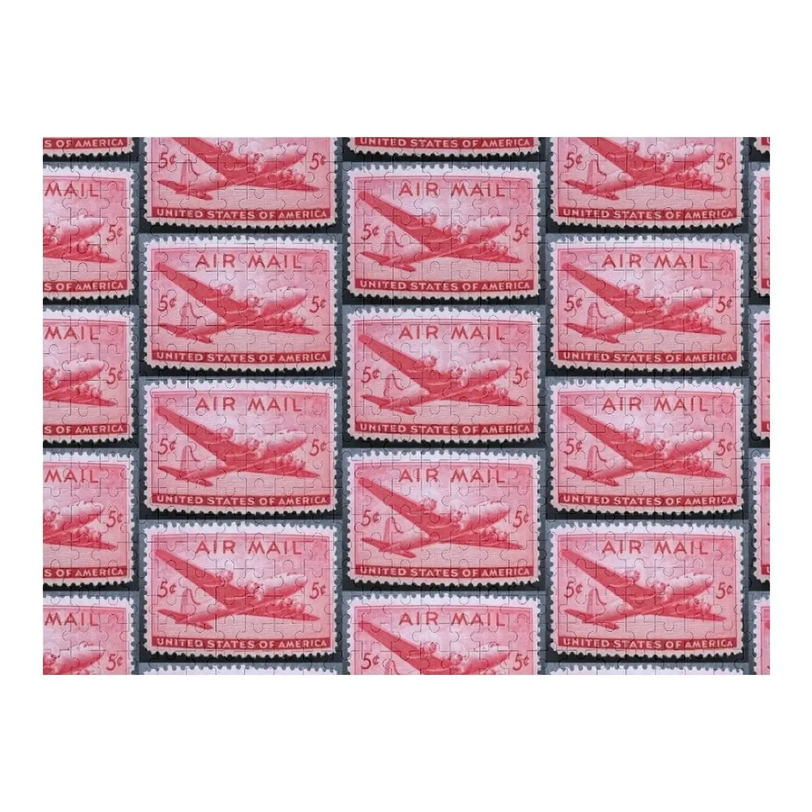 البريد الجوي طائرة خمر ختم البريد بازل قطع خشبية الحيوان اسم خشبي مخصص الاطفال هدية لغز