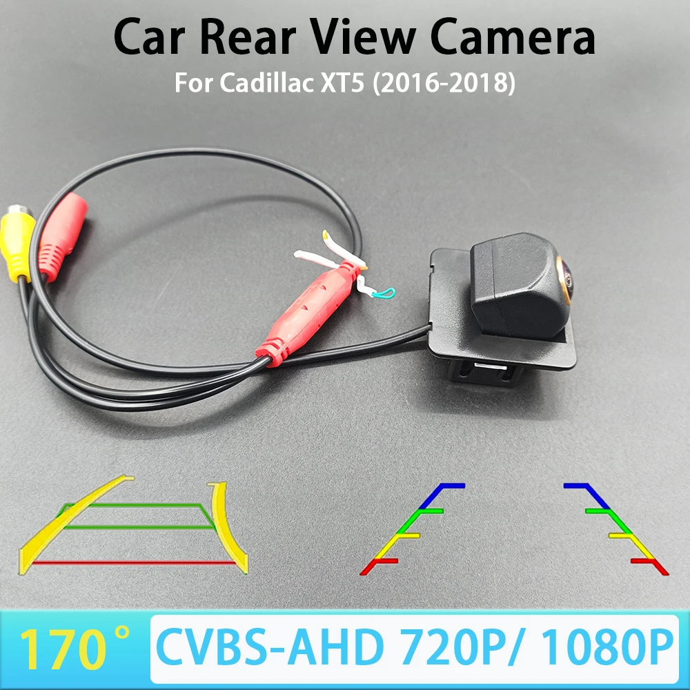 170 Degree AHD 1080P Car Rear View Reverse Backup Camera for Cadillac XT5 2016-2018 Car Track/Ruler  AHD 720P NTSC PAL