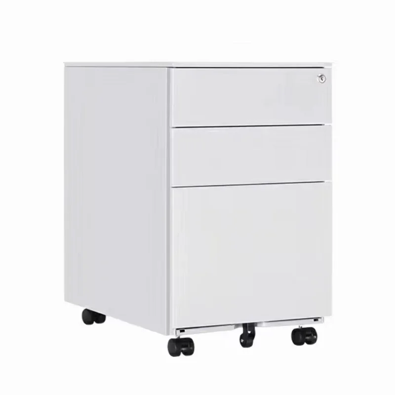 Under the table movable cabinet three drawers office with lock drawer cabinet