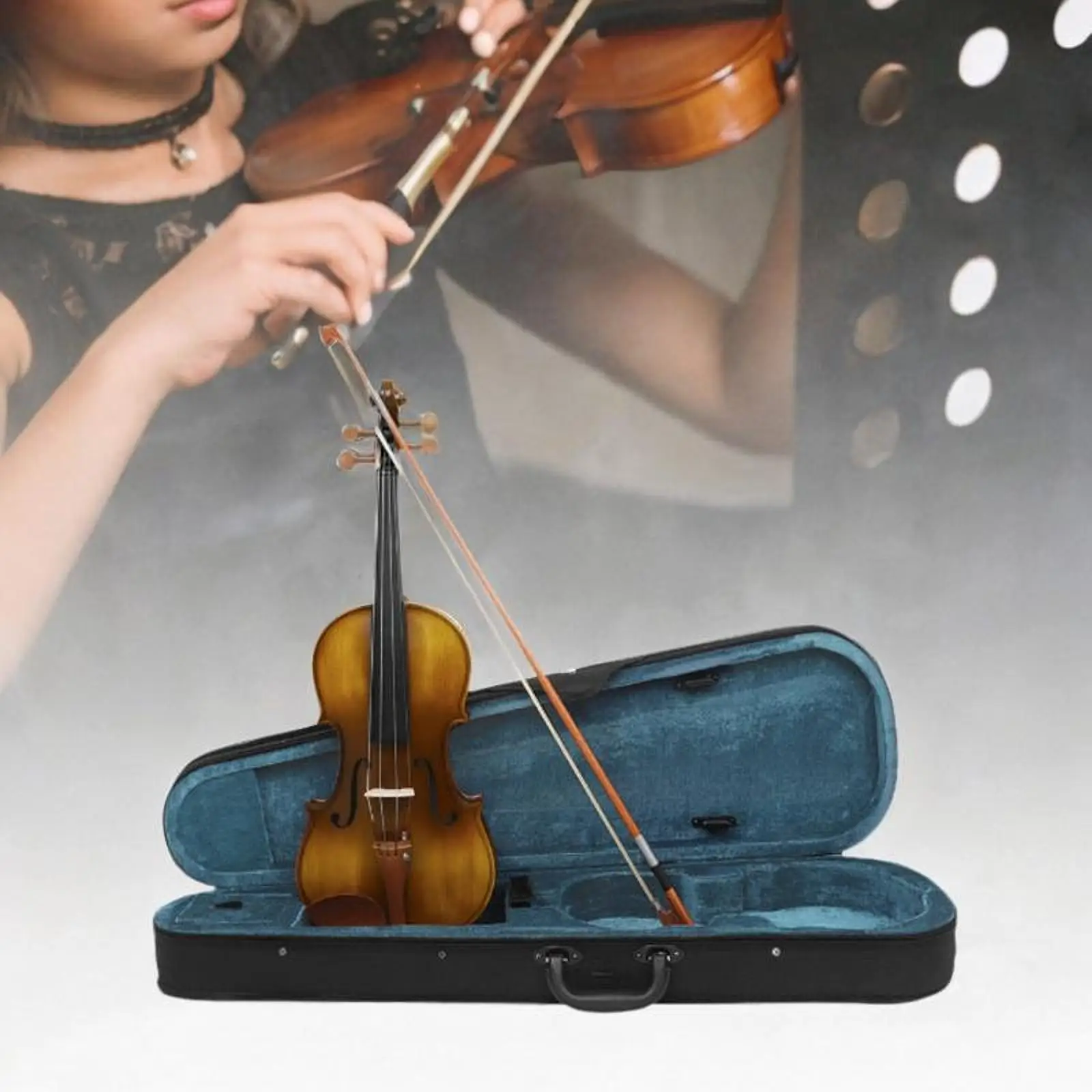 4/4 Violin Violin for Beginners Kids Adults with Violin Bow Starter Kits for Play