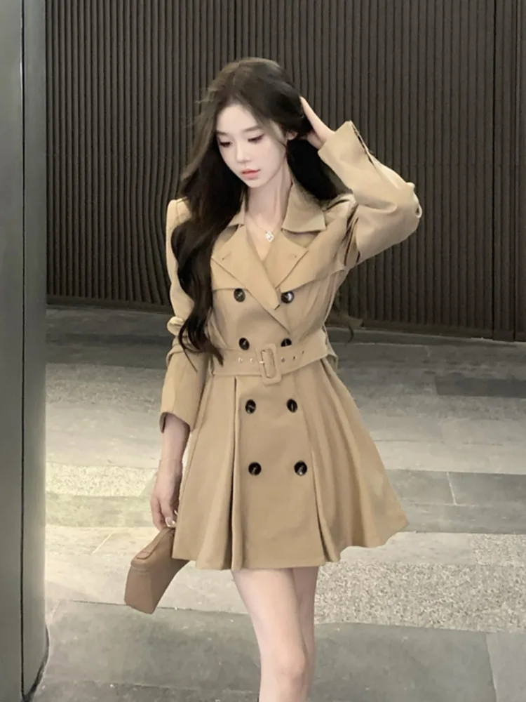 High Quality British Style Trench Coat For Women 2024 Autumn Fashion Casual Long Windbreakers Coats Korean Elegant Belt Overcoat