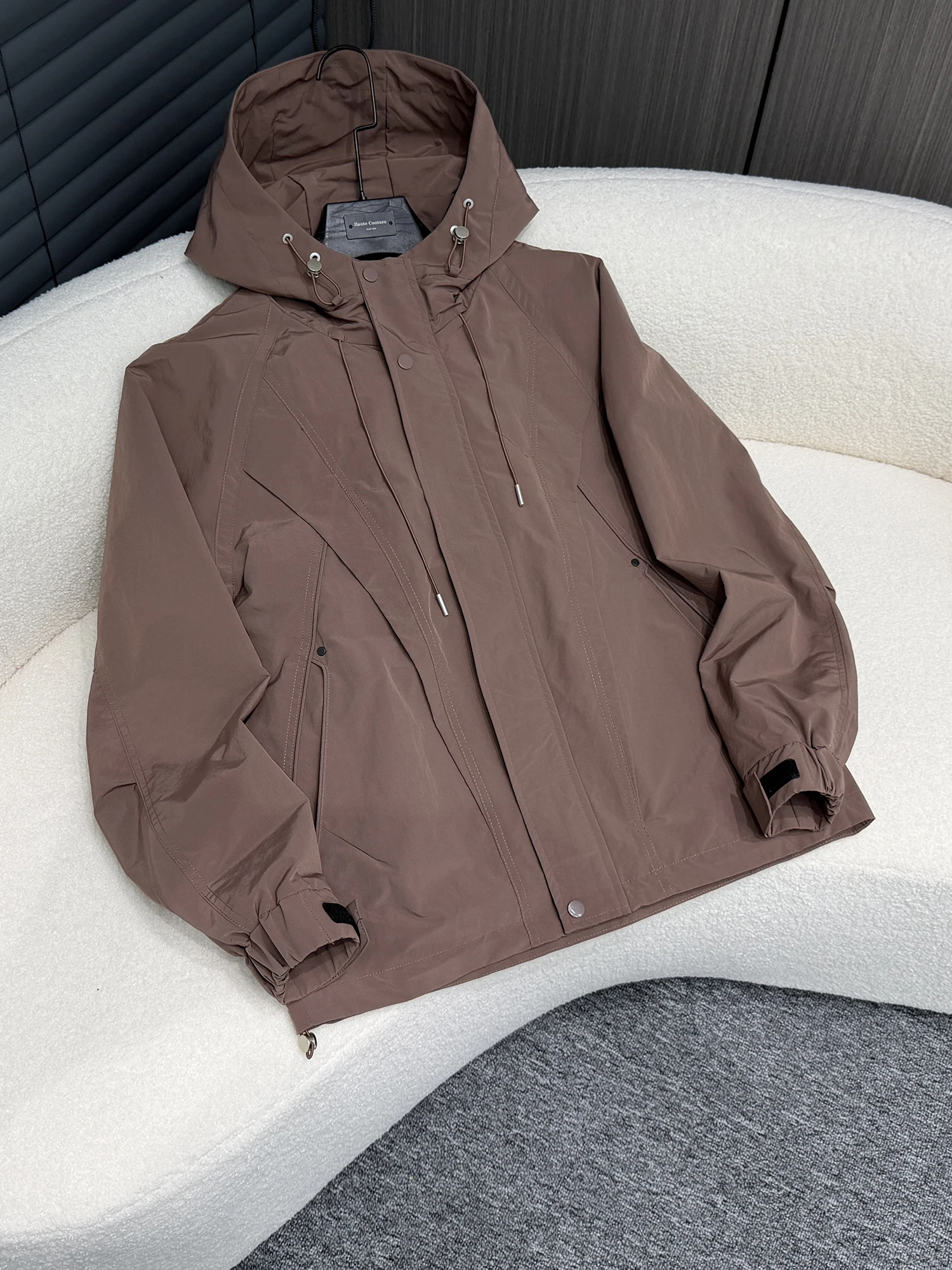 

Casual Luxury Faion Men's Jaet Outerwear Loose American Sle Haome Top Zipper Closure Polyester/Nylon Cosite Fiber