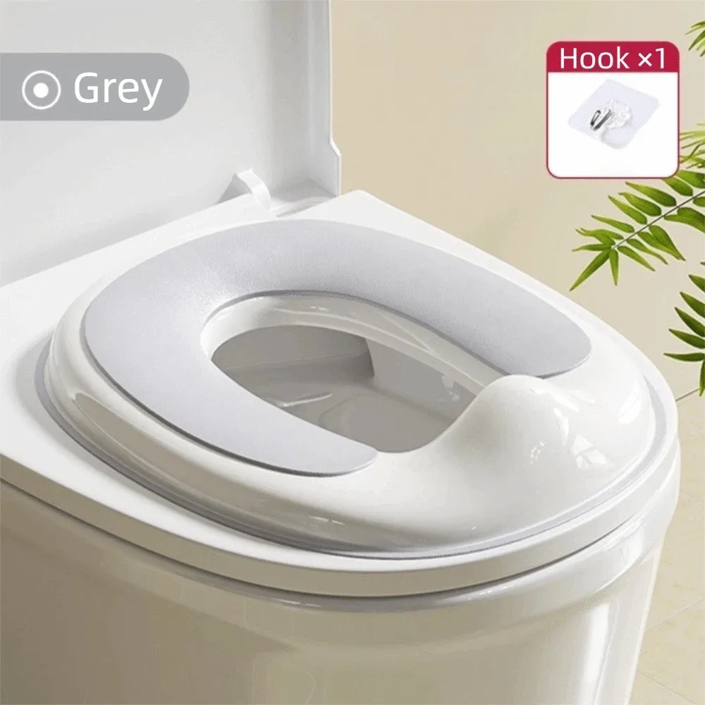 Universal Children's Toilet Seat Cushion Plastic Hook Splash-Proof Toilet Seat Cushion Safe Non-Slip Portable Potty Seat Cushion