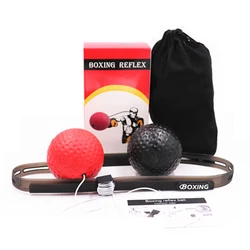 1Set Boxing Reflex Speed Ball with Head Band Fighting Speed Training Balls MMA Exercise Youngsters Adults Home Equipment