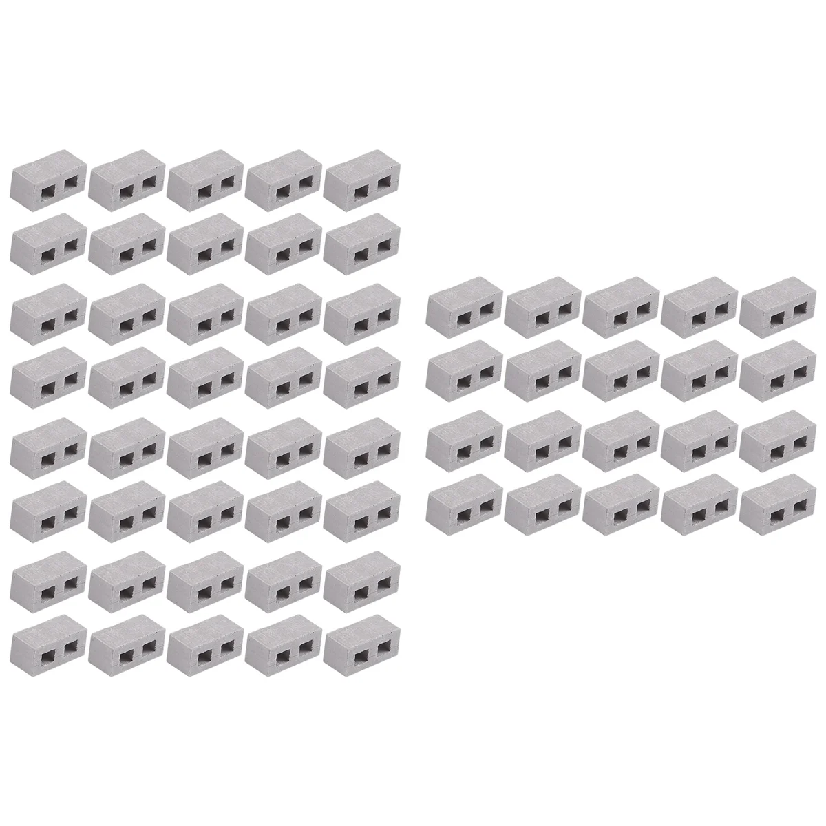 High-end 60 Packs Cinder Blocks 1/12 Scale Mini Bricks Concrete Miniature Bricks Tiny Landscaping Dollhouse Accessories