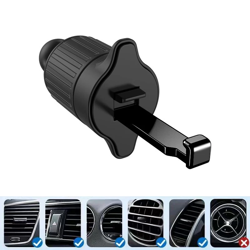iBudim Upgrade Air Vent Clip for Car Phone Holder Stand 17mm Ball Head Base for Car Air Outlet Cellphone Support Car GPS Bracket