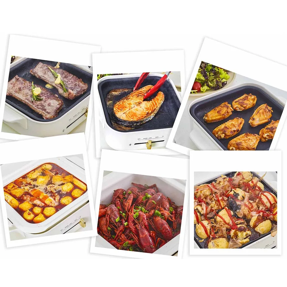 Küchengerät Multikocher Haushalt Multifunktionaler Kochtopf Elektrische Bratpfanne Hot Pot frigideira antiaderente