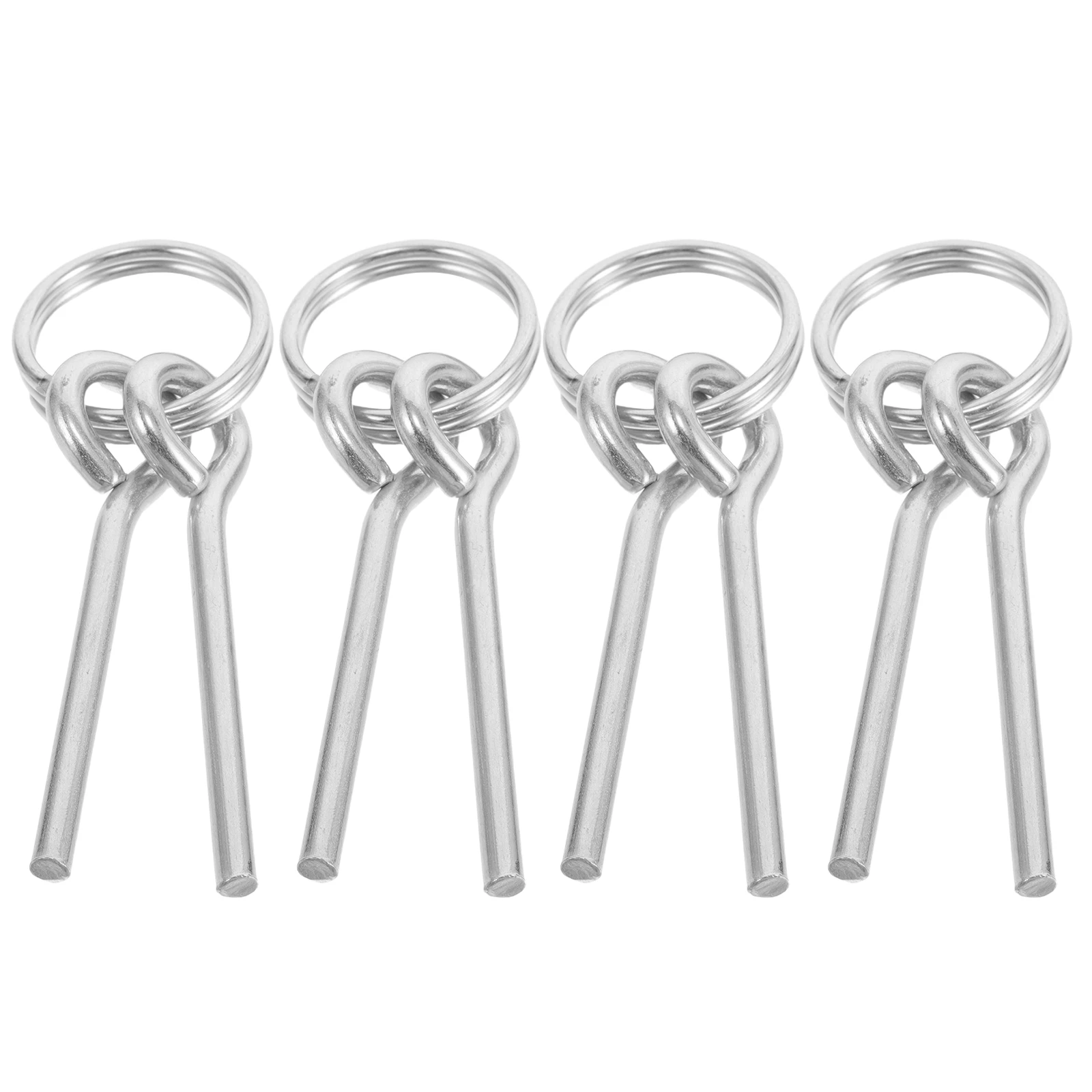 

4pcs Tent Question Mark Pegs Heavy Duty Galvanized Iron Camping Tarpaulin Ground Stakes Portable Outdoor Activities