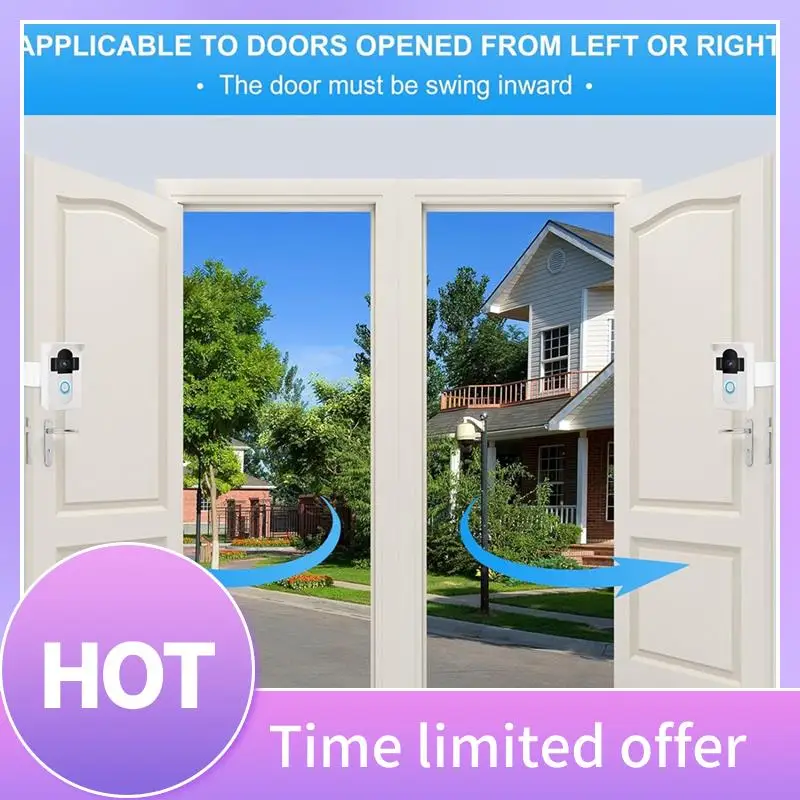 

B68A Ring Doorbells Ring Anti Theft Door Mount For Ringdoorbell Mount No Drill Holder Bracket For Apartment Door Home Rentals
