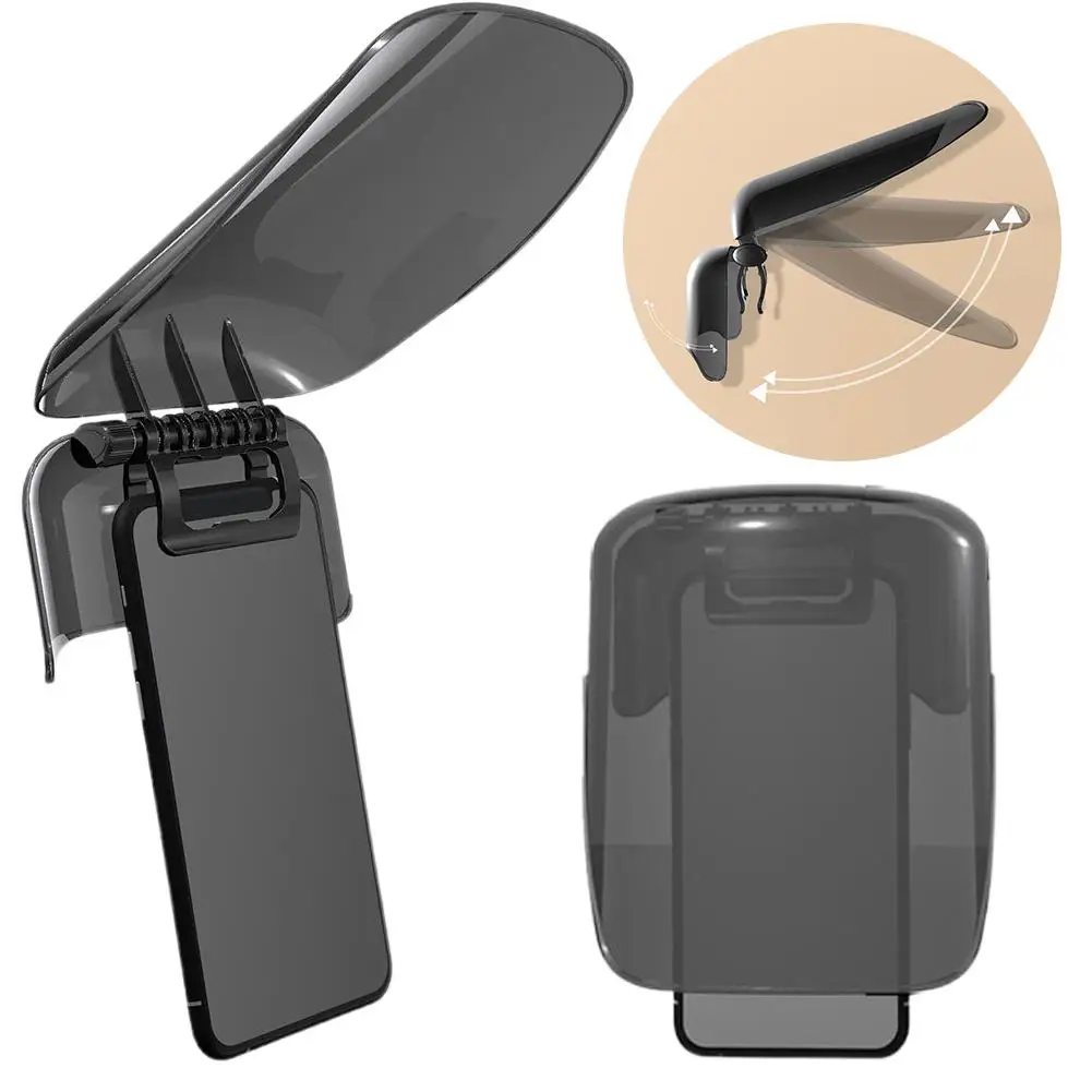 Universell passende Handyhalterung im Sonnenhut-Stil, verstellbarer Sonnenschutz, regenfestes, verlängertes Sonnenvisier für Outdoor-Reitausrüstung – Detail 2