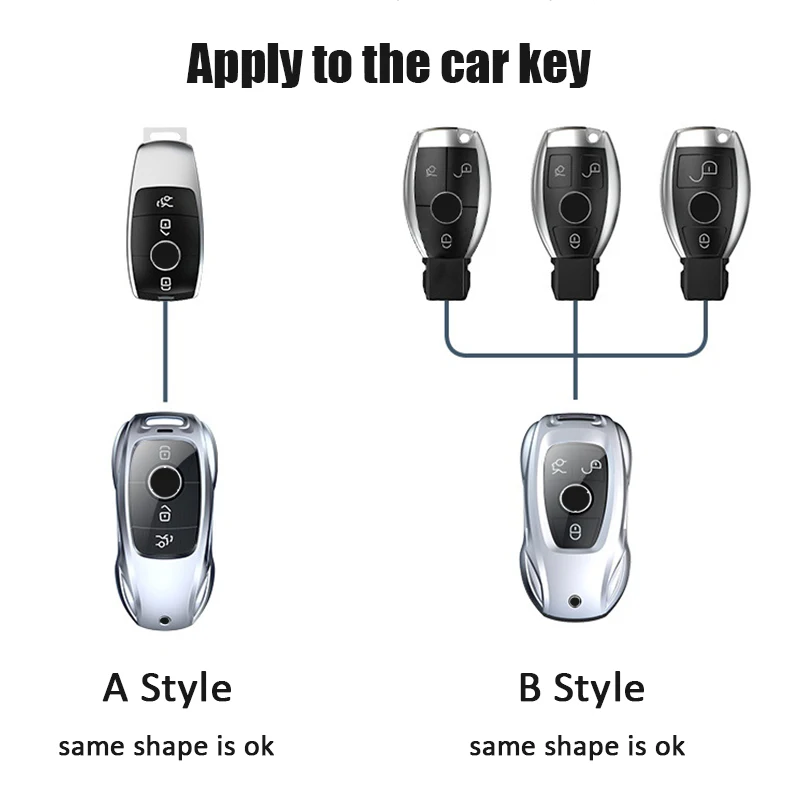 2024 New Ziny Alloy Car Key Case Cover for Mercedes Benz A B C E S Class W204 W205 W210 W212 W213 W176 W463 GLC GLB GLE AMG