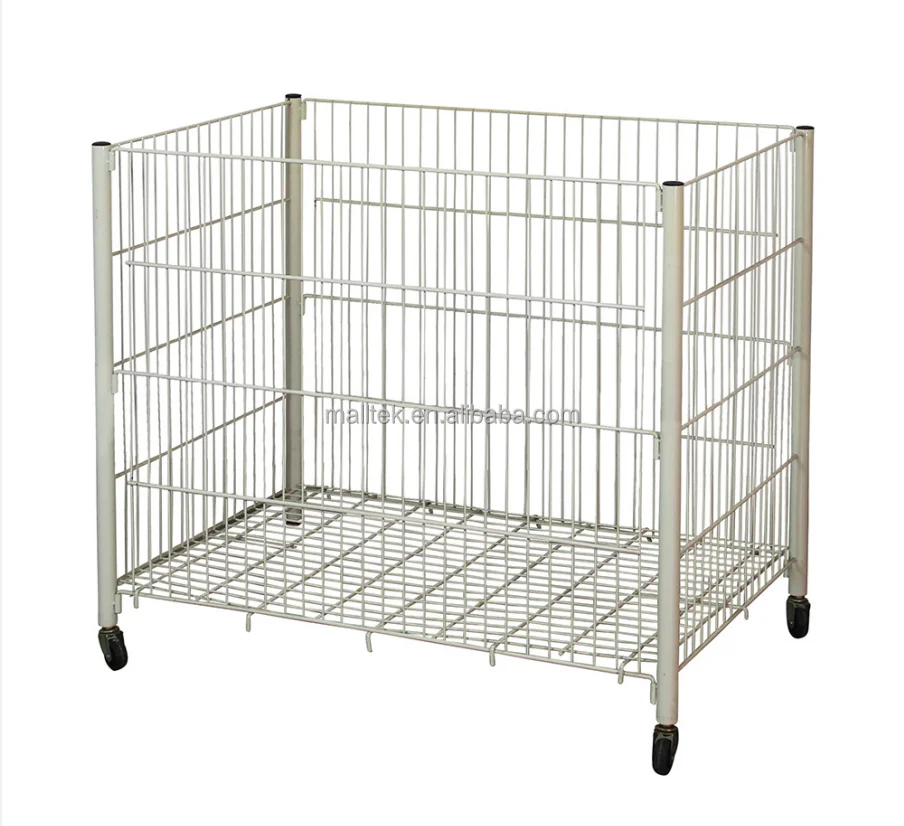 Supermarket Metal Display Wire Mesh Basket Rack Shelves