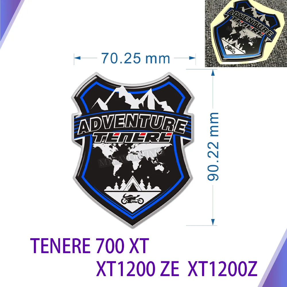 For Yamaha Tenere 700 XT 1200 Z 1200Z XT1200ZE XT1200Z T7 SUPER Tank Pad Protector Gas Fuel Oil Kit Knee Stickers Decals Screen