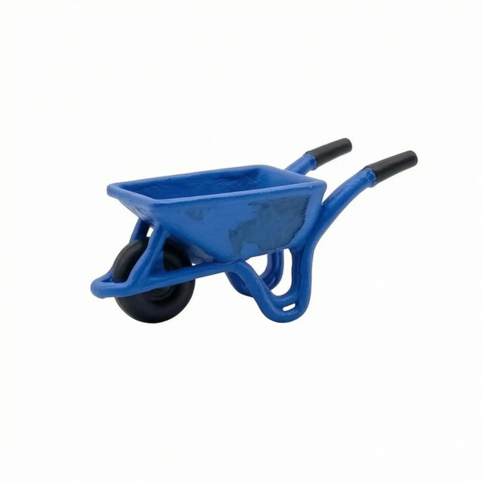 Blue 1/64 Resin Wheelbarrow Miniature Display Model for Sand Table Garden Scene Diorama Construction Work Creative Prop