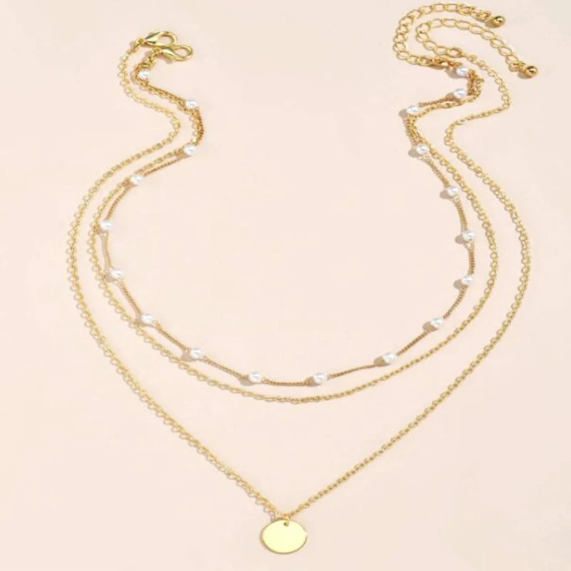 Vintage Necklace Gold Color Chain Women's Jewelry Bohemian Multilayer Coins Necklaces Girls Collier Femme Collares Jewelry 2022