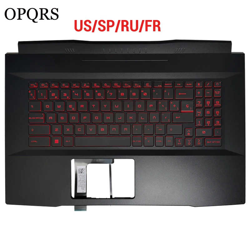 NEW for MSI GF76 MS-17L1Red Backlight Palmrest Upper Cover Case Spanish/Russian/French/US Laptop Keyboard